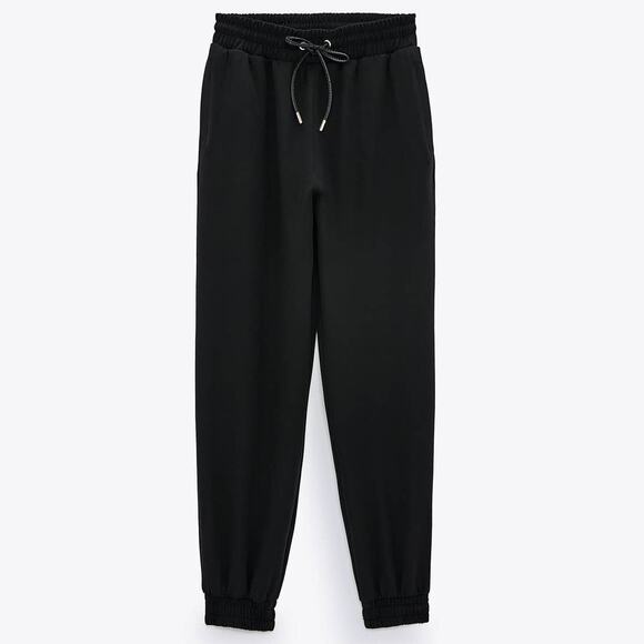 2/$30 Zara Join Life Jogger Trousers Pants Black Drawstring Elastic Cuff #5733 - Picture 3 of 16